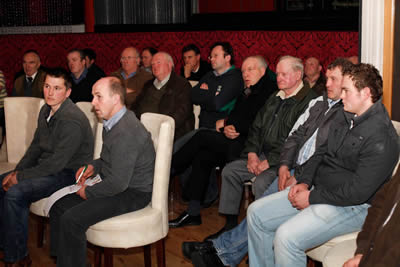 Enjoying the speakers at the Spring meeting of the Northern Ireland Blue Cattle Club